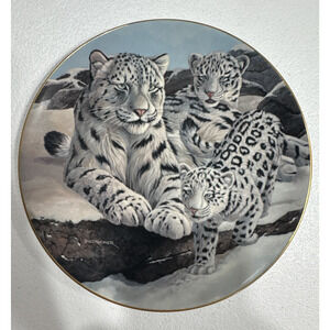THE SNOW LEOPARDS by Gene Dieckhoner 1979 Collector Plate Limited Edition